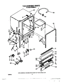 04 - Tub Assembly parts for Whirlpool Dishwasher DU9200XX0 from AppliancePartsPros.com