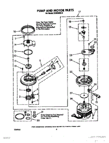 05 - Pump And Motor parts for Whirlpool Dishwasher DU9200XX0 from AppliancePartsPros.com