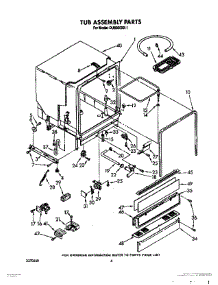 04 - Tub Assembly parts for Whirlpool Dishwasher DU8300XX1 from AppliancePartsPros.com