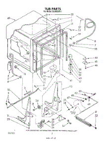 02 - Tub, Literature And Optional parts for Whirlpool Dishwasher DU3000XR1 from AppliancePartsPros.com