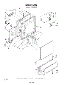 03 - Door parts for Whirlpool Dishwasher DP1098XRW1 from AppliancePartsPros.com