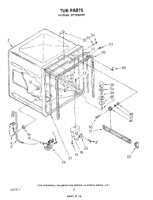 04 - Tub, Literature And Optional parts for Whirlpool Dishwasher DP1098XRW1 from AppliancePartsPros.com