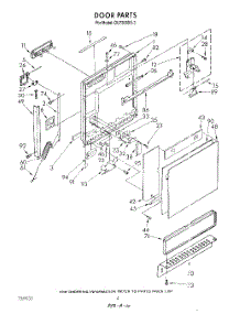 03 - Door parts for Whirlpool Dishwasher DU7200XS3 from AppliancePartsPros.com