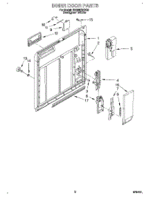 02 - Inner Door parts for Whirlpool Dishwasher DU806CWDQ3 from AppliancePartsPros.com