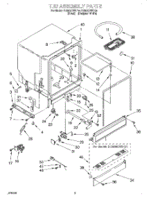 03 - Tub Assembly parts for Whirlpool Dishwasher DU806CWDQ4 from AppliancePartsPros.com