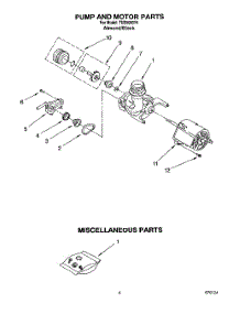 05 - Pump And Motor, Miscellaneous parts for Whirlpool Dishwasher TUD5000Y4 from AppliancePartsPros.com