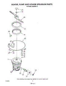 04 - Heater, Pump, And Lower Sprayarm parts for Whirlpool Dishwasher DU8500XT2 from AppliancePartsPros.com