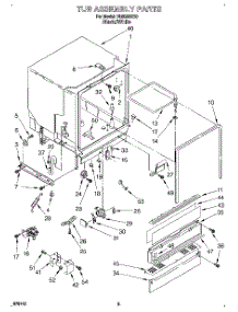 03 - Tub Assembly parts for Whirlpool Dishwasher DU8550XB0 from AppliancePartsPros.com