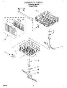 05 - Dishrack, Lit / Optional parts for Whirlpool Dishwasher DU8550XB0 from AppliancePartsPros.com