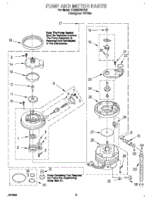 04 - Pump And Motor parts for Whirlpool Dishwasher DU930QWDQ2 from AppliancePartsPros.com