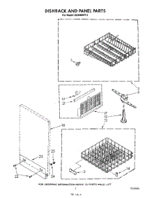 05 - Dishrack And Panel parts for Whirlpool Dishwasher DU8500XT2 from AppliancePartsPros.com