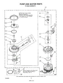 06 - Pump And Motor parts for Whirlpool Dishwasher DU8500XT2 from AppliancePartsPros.com