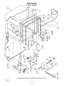 02 - Tub , Literature And Optional parts for Whirlpool Dishwasher SHU70050 from AppliancePartsPros.com