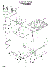 06 - Cabinet parts for Whirlpool Dishwasher GDP8500XXN3 from AppliancePartsPros.com