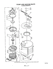 06 - Pump And Motor parts for Whirlpool Dishwasher DP8500XTN5 from AppliancePartsPros.com