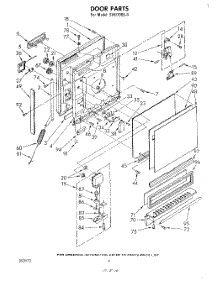 03 - Door parts for Whirlpool Dishwasher SHU70050 from AppliancePartsPros.com