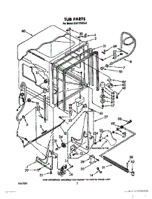 02 - Tub, Lit / Optional parts for Whirlpool Dishwasher DU7770XS0 from AppliancePartsPros.com