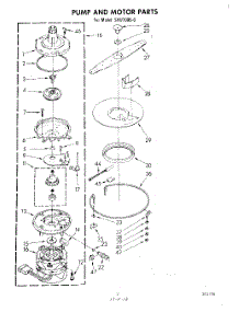 05 - Pump And Motor parts for Whirlpool Dishwasher SHU70050 from AppliancePartsPros.com