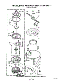 05 - Heater, Pump And Lower Sprayarm parts for Whirlpool Dishwasher DU8350XT4 from AppliancePartsPros.com