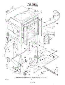 02 - Tub , Lit / Optional parts for Whirlpool Dishwasher DU8900XT2 from AppliancePartsPros.com