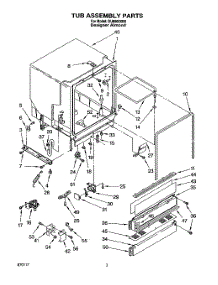 03 - Tub Assembly parts for Whirlpool Dishwasher DU8960XB0 from AppliancePartsPros.com