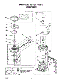 04 - Pump And Motor parts for Whirlpool Dishwasher DU8960XB0 from AppliancePartsPros.com