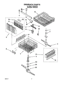 05 - Dishrack, Lit\Optional parts for Whirlpool Dishwasher DU8960XB0 from AppliancePartsPros.com