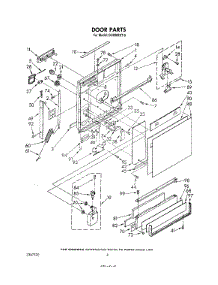 03 - Door parts for Whirlpool Dishwasher DU8900XT0 from AppliancePartsPros.com