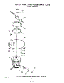 04 - Heater, Pump And Lower Spray Arm parts for Whirlpool Dishwasher DU8900XT0 from AppliancePartsPros.com