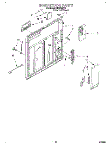 02 - Inner Door parts for Whirlpool Dishwasher DU9700XY2 from AppliancePartsPros.com