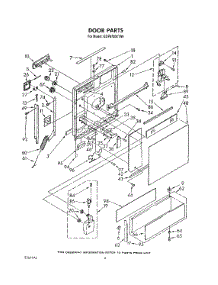 03 - Door parts for Whirlpool Dishwasher GDP8700XTN0 from AppliancePartsPros.com