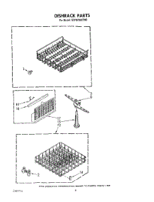 05 - Dishrack parts for Whirlpool Dishwasher GDP8700XTN0 from AppliancePartsPros.com
