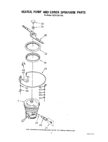 06 - Heater, Pump And Lower Spray Arm parts for Whirlpool Dishwasher GDP8700XTN0 from AppliancePartsPros.com