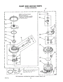 07 - Pump And Motor parts for Whirlpool Dishwasher GDP8700XTN0 from AppliancePartsPros.com