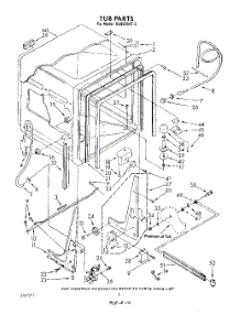 02 - Tub , Literature And Optional parts for Whirlpool Dishwasher DU8950XT3 from AppliancePartsPros.com