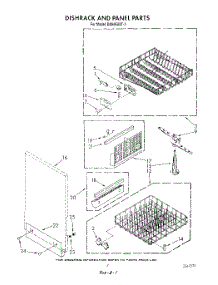 05 - Dish Rack And Panel parts for Whirlpool Dishwasher DU8950XT3 from AppliancePartsPros.com
