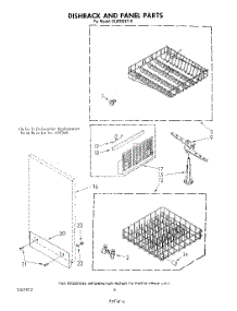 04 - Dishrack And Panel parts for Whirlpool Dishwasher DU8350XT0 from AppliancePartsPros.com