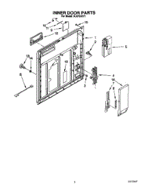 03 - Inner Door parts for Whirlpool Dishwasher DU9750XY1 from AppliancePartsPros.com
