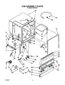 04 - Tub parts for Whirlpool Dishwasher DU9750XY1 from AppliancePartsPros.com