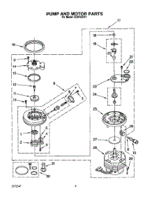 05 - Pump And Motor parts for Whirlpool Dishwasher DU9750XY1 from AppliancePartsPros.com