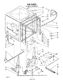 02 - Tub , Literature And Optional parts for Whirlpool Dishwasher DU1098XLW1 from AppliancePartsPros.com
