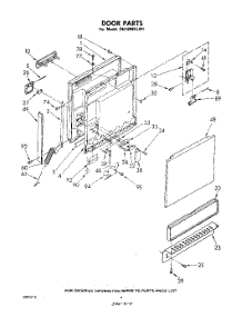 03 - Door parts for Whirlpool Dishwasher DU1098XLW1 from AppliancePartsPros.com