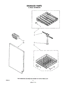 04 - Dishrack parts for Whirlpool Dishwasher DU1098XLW1 from AppliancePartsPros.com