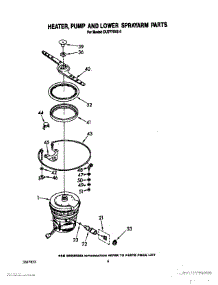 04 - Heater, Pump And Lower Sprayarm parts for Whirlpool Dishwasher DU7770XS0 from AppliancePartsPros.com