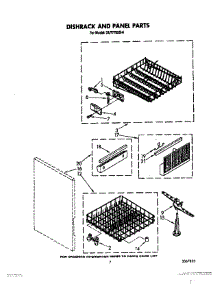 05 - Dishrack And Panel parts for Whirlpool Dishwasher DU7770XS0 from AppliancePartsPros.com