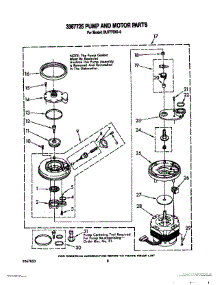 06 - 3367725 Pump And Motor parts for Whirlpool Dishwasher DU7770XS0 from AppliancePartsPros.com