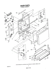 03 - Door parts for Whirlpool Dishwasher DU8000XR1 from AppliancePartsPros.com