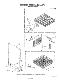 05 - Dishrack And Panel parts for Whirlpool Dishwasher DU8000XR1 from AppliancePartsPros.com