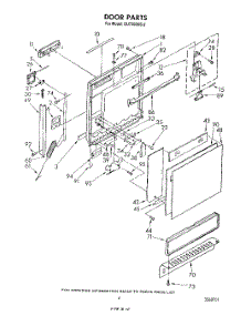 03 - Door parts for Whirlpool Dishwasher DU7200XS2 from AppliancePartsPros.com