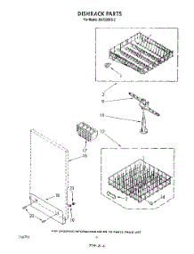04 - Dishrack parts for Whirlpool Dishwasher DU7200XS2 from AppliancePartsPros.com